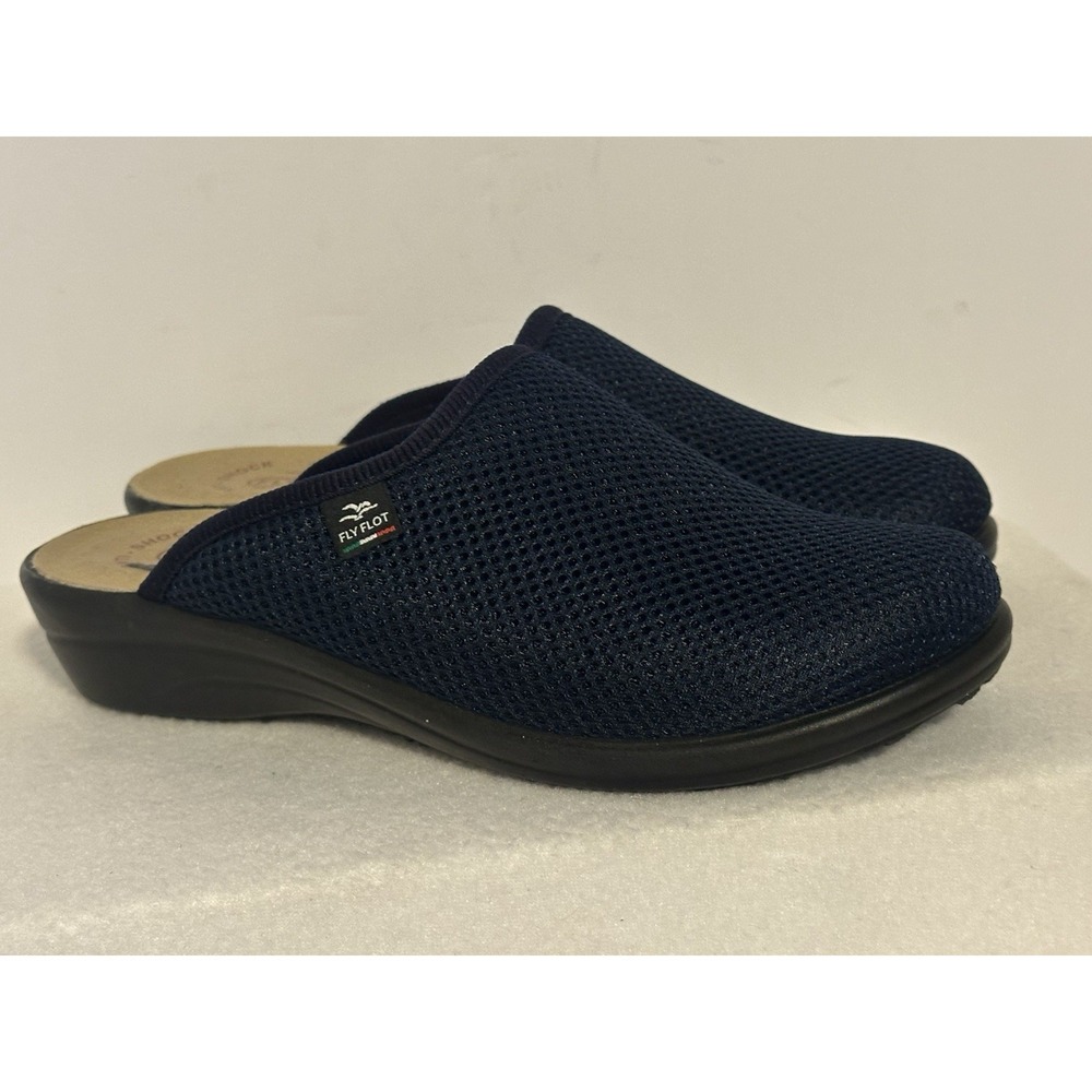 FLY FLOT Flexus Anatomic Anti-Shock Mesh Clog Slippers Blue Women's sz. 7.5 NEW